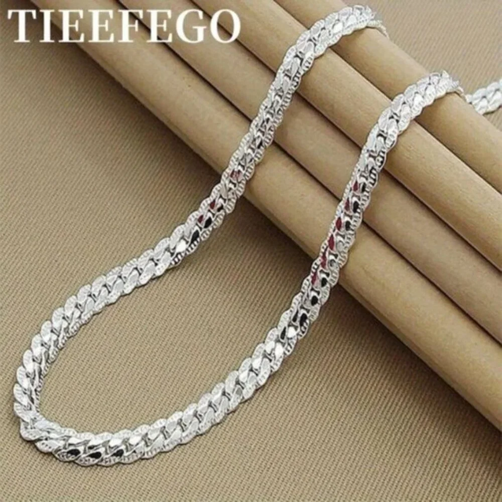 Elegant 925 Silver-Plated Adjustable Chain Necklace - Unisex - Picture 7 of 9